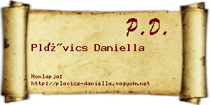 Plávics Daniella névjegykártya
